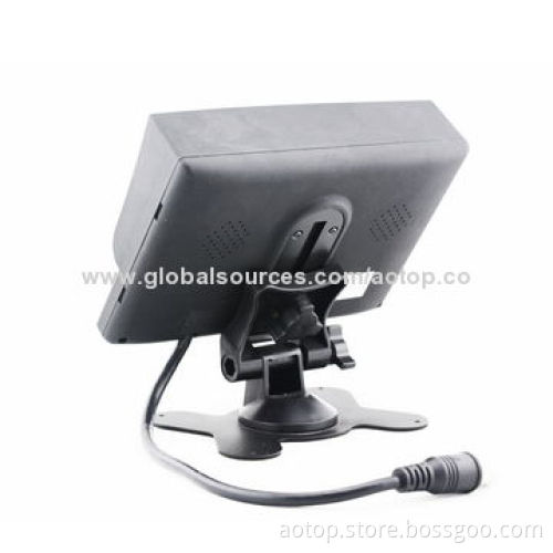 Hot Selling 7-inch Bus Rear-view Mirror Monitor with Multiple Languages, 12V-24V, OSD Menu, Pal/NTSC